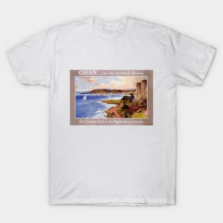 Vintage British Rail Travel Poster: Oban - on the Scottish Riviera T-Shirt